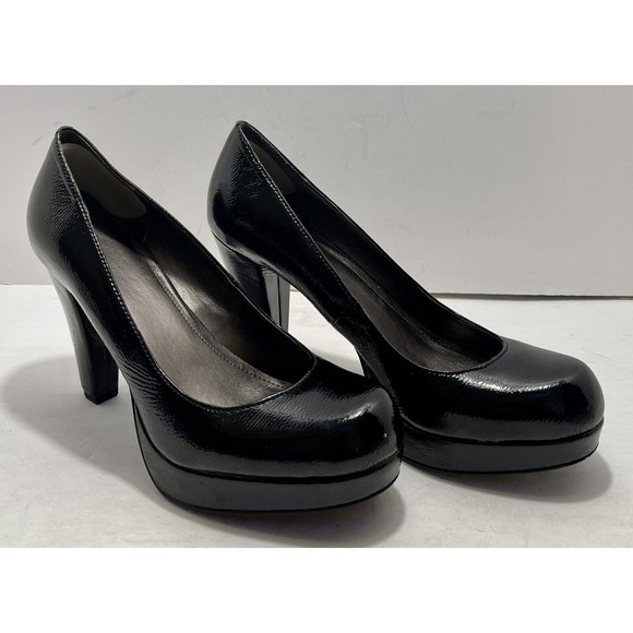 Calvin Klein Scarlet E3297 Black Patent Women’s Chunky Heels Size 7.5M - Picture 8 of 14